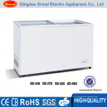 refrigerador do refrigerador do congelador da caixa da porta superior com CE, CB, vidro de WithInner / rodas / cesta / punho / fechamento e chave